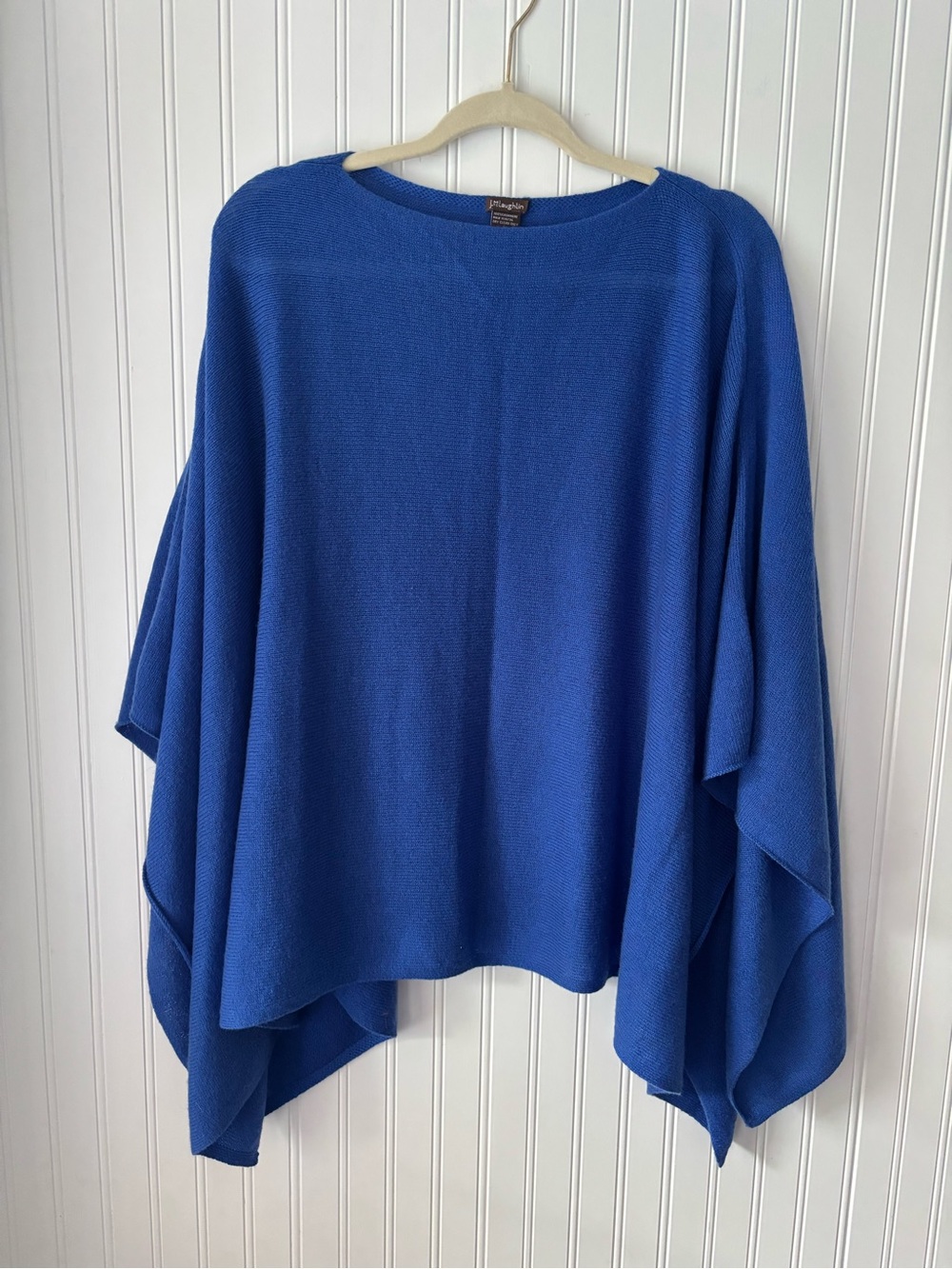 J. McLaughlin Cobalt Blue Poncho Sweater